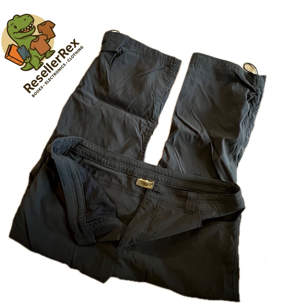 Eddie Bauer Black Women's Capri Cargo Pants Size 8 Hiking Outdoor